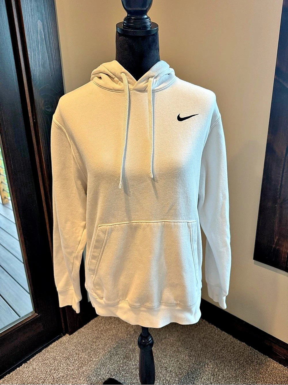 Nike Essential Fleece Hoodie White Size Small